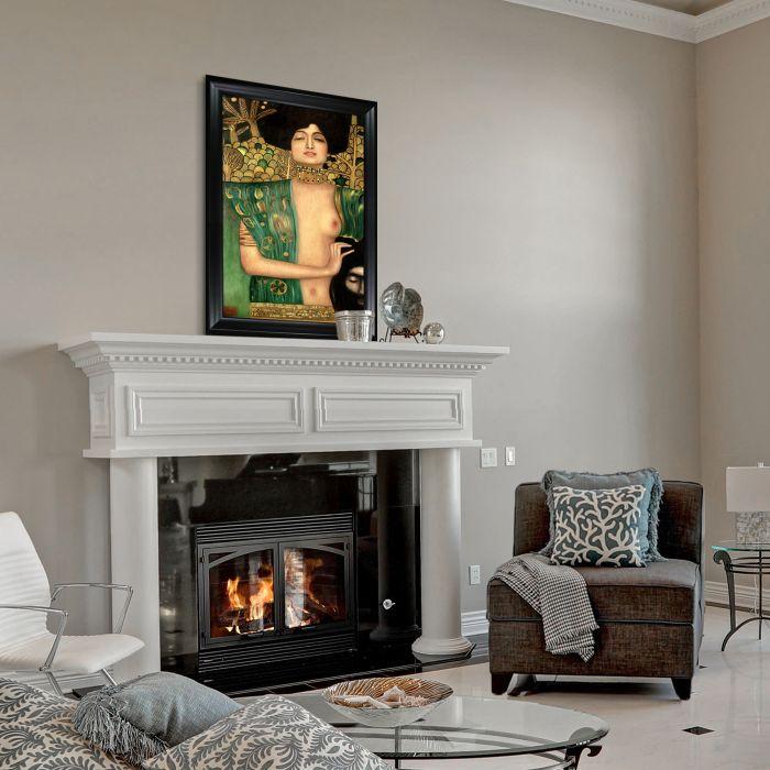 Judith Klimt I Pre-framed - Black Matte Frame 24"X36"