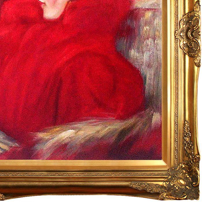 Lady in an Armchair Pre-Framed - Victorian Gold Frame 24"X36"