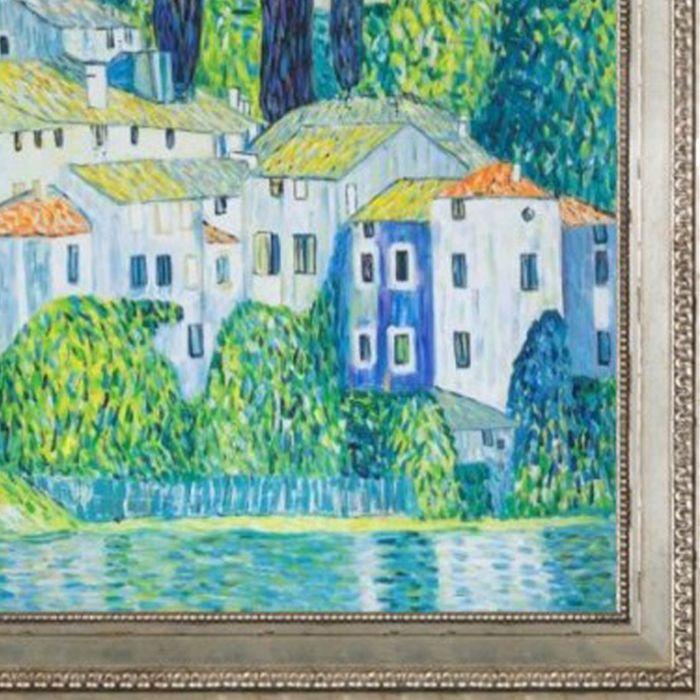 Church in Cassone (Landscape with Cypress) Pre-Framed - Versailles Silver King Frame 30" X 40"