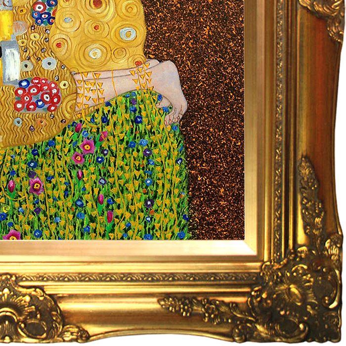 The Kiss (Full View - Luxury Line) Pre-Framed - Victorian Gold Frame 20"X24"