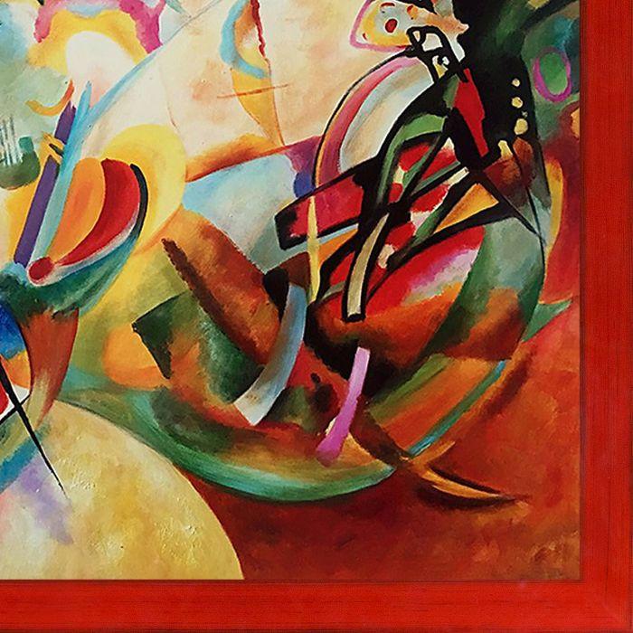 Composition VII, 1913 Pre-Framed - Stiletto Red Frame 30" X 40"