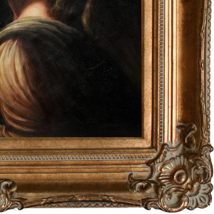 The Virgin of the Rocks (detail - young woman) Pre-Framed - Renaissance Bronze Frame 20"X24"