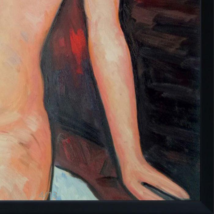 Female Nude Pre-framed - Studio Black Wood Frame 20"X24"