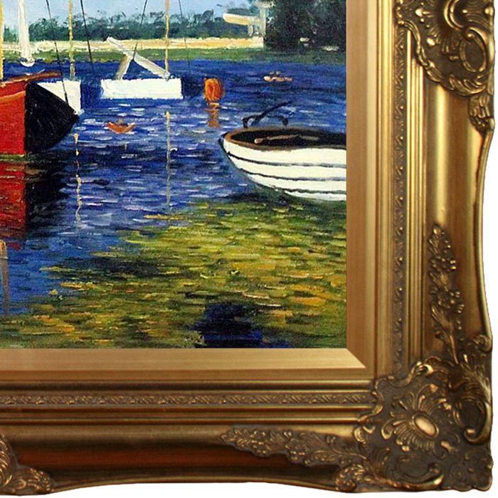 Red Boats at Argenteuil Pre-Framed - Victorian Gold Frame 20"X24"