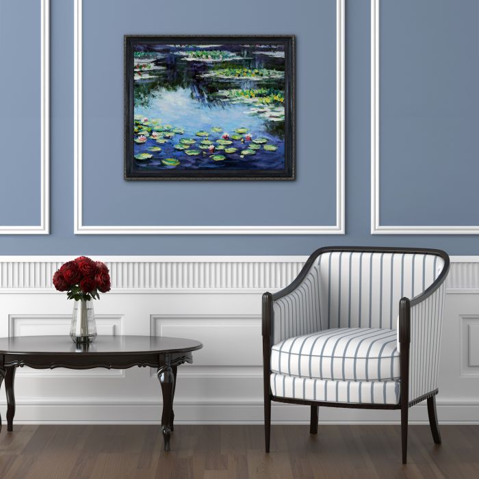 Water Lilies Pre-Framed - La Scala Frame 20"X24"