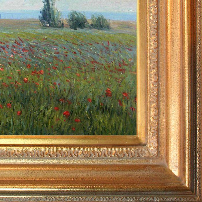 The Fields of Poppies Pre-Framed - Mediterranean Gold Frame 20"X24"