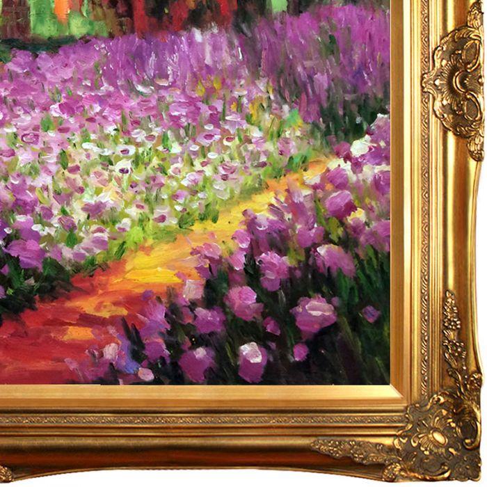 Artist's Garden at Giverny Pre-Framed - Victorian Gold Frame 24"X36"