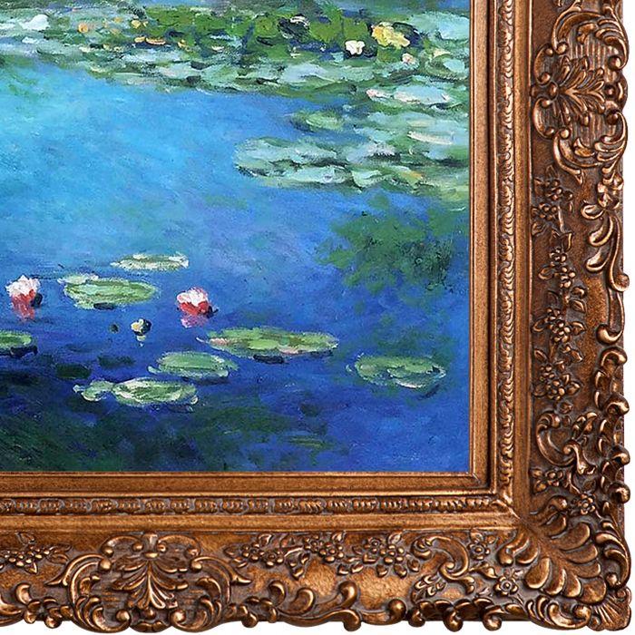 Water Lilies Pre-Framed - Burgeon Gold Frame 24"X36"