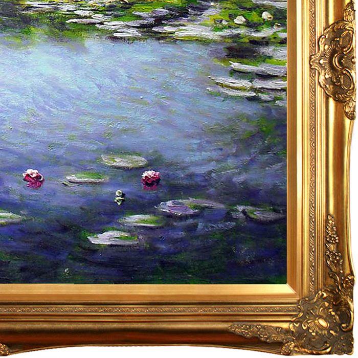 Water Lilies Pre-Framed - Victorian Gold Frame 24"X36"