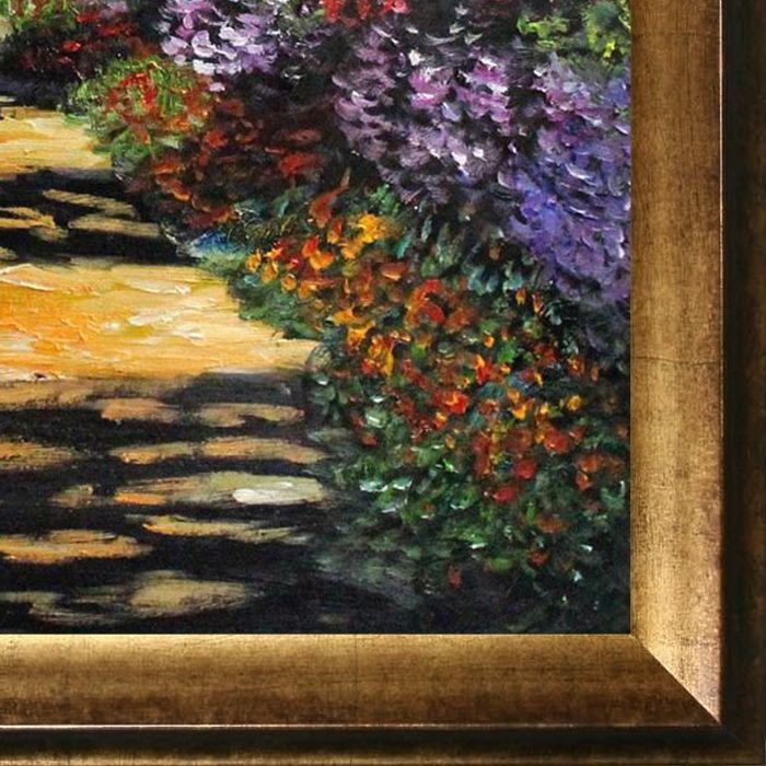 Garden Path at Giverny Pre-Framed - Athenian Gold Frame 24"X24"