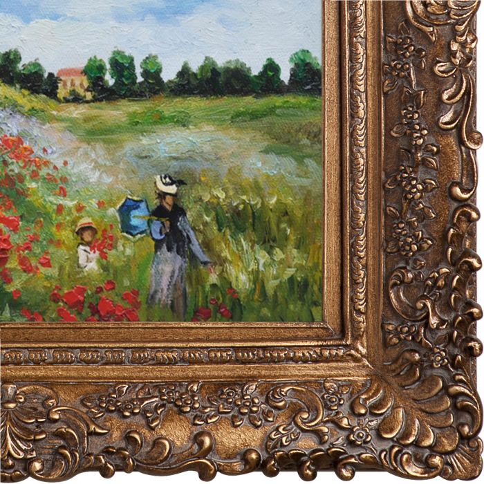 Poppy Field in Argenteuil Pre-Framed - Burgeon Gold Frame 8"X10"