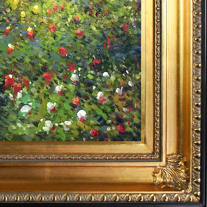 Flowers at Vetheuil Pre-Framed - Regency Gold Frame 20"X24"