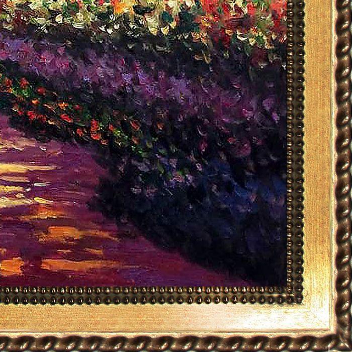 Pathway in Monet's Garden at Giverny Pre-Framed - Verona Gold Braid Frame 20"X24"