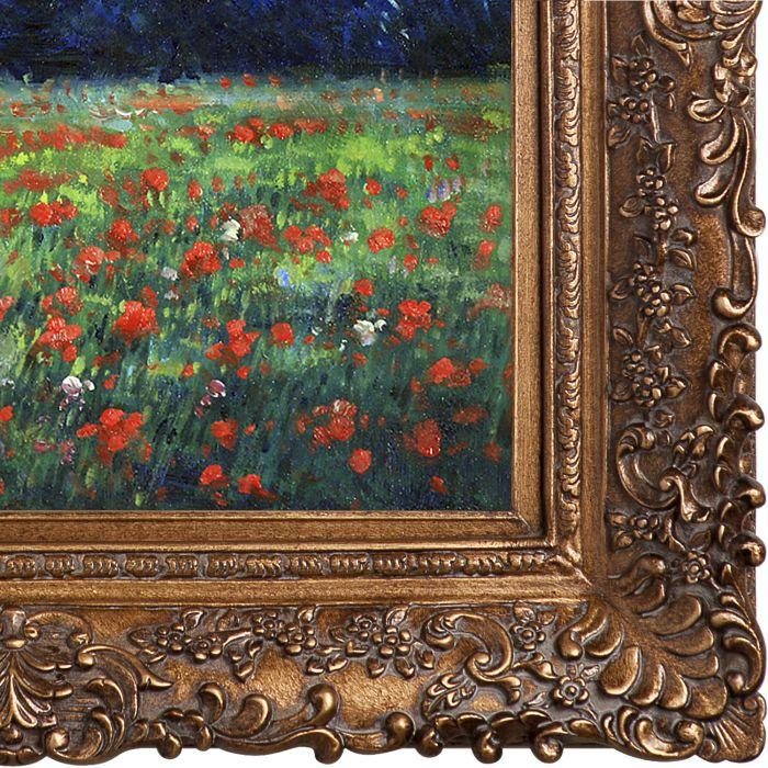Poppies at Giverny Pre-Framed - Burgeon Gold Frame 20"X24"