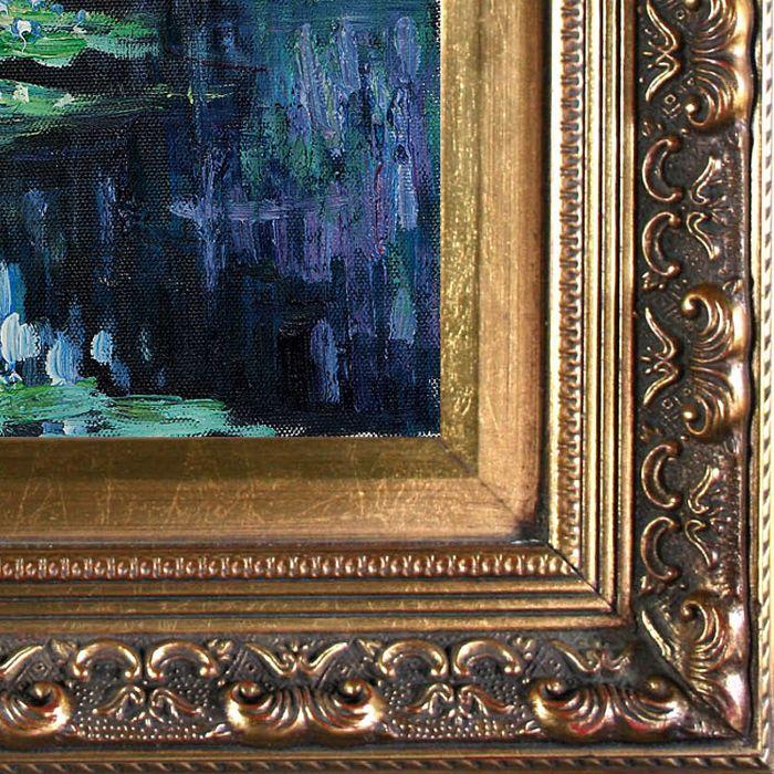 Water Lilies II Pre-Framed - Baroque Antique Gold Frame 8"X10"