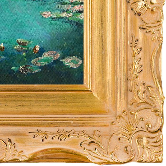 Water Lilies (Luxury Line) Pre-Framed - Imperial Gold Frame 8" X 10"