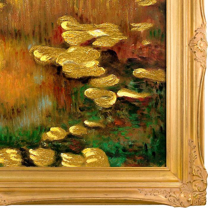 Water Lilies (Luxury Line) Pre-Framed - Imperial Gold Frame 24" X 36"