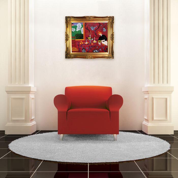 Red Room (Harmony in Red) Pre-Framed - Victorian Gold Frame 20"X24"