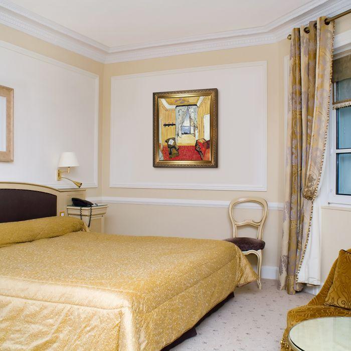 My Room at the Beau-Rivage Pre-Framed - Elegant Gold Frame 20"X24"