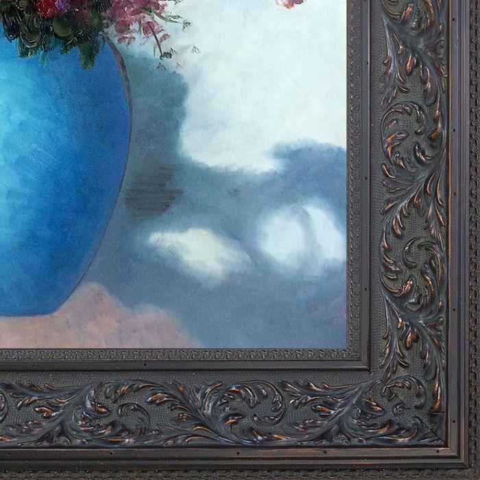 Flowers in a Turquoise Vase, 1912 Pre-Framed - Black Spanish Walnut Frame 20