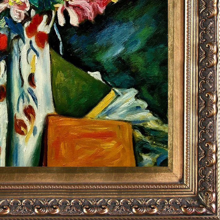 Flowers in a Water Jug Pre-Framed - Baroque Antique Gold Frame 20"X24"
