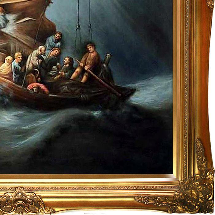 The Storm on the Sea of Galilee Pre-Framed - Victorian Gold Frame 30"X40"