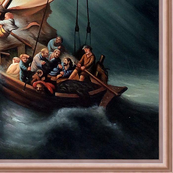 The Storm on the Sea of Galilee Pre-framed - Rose Gold Classico Frame 30" X 40"