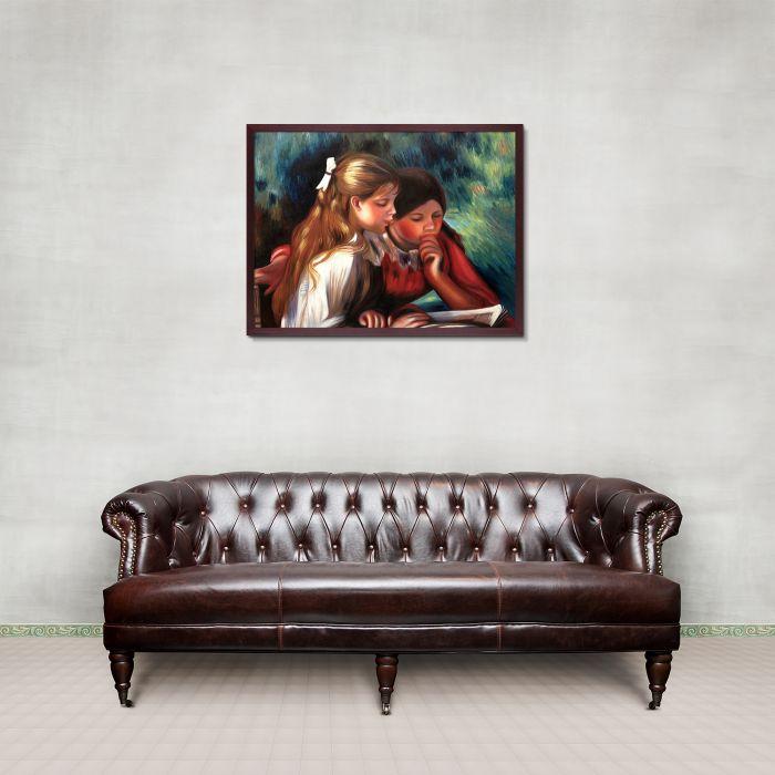 La Lecture Pre-Framed - Open Grain Mahogany 30" X 40"