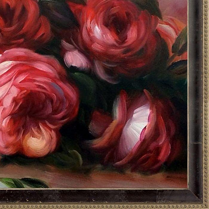 Discarded Roses Pre-Framed - Hermitage Cabernet Scooped Frame 24X36