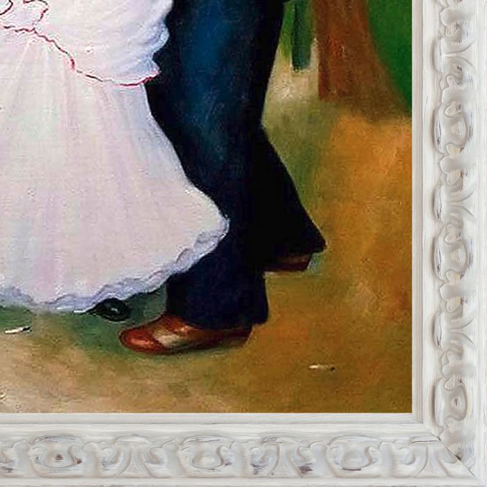 Dance at Bougival Pre-Framed - Brimfield Cottage White Frame 24" X 36"