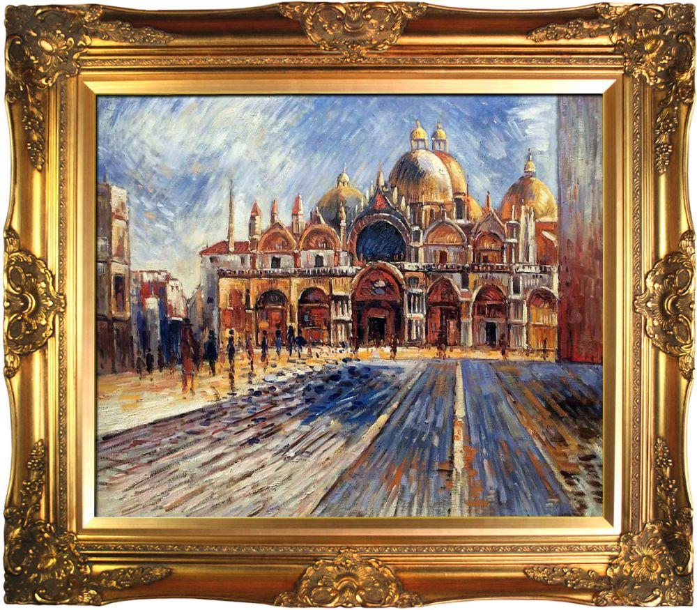 The Piazza San Marco Venice Pre-Framed - Victorian Gold Frame 20"X24"