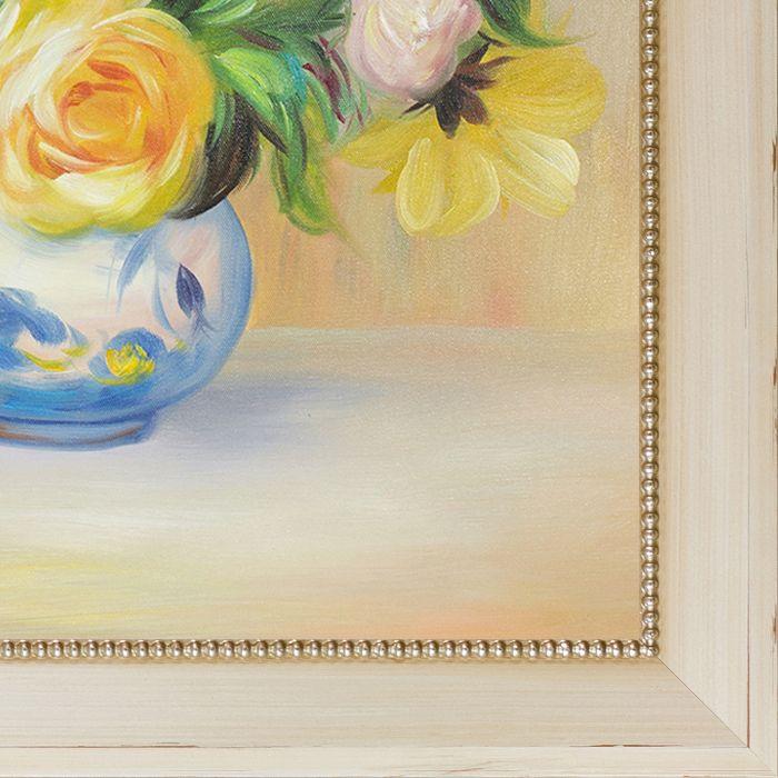 Vase of Roses and Dahlias Pre-Framed - Constantine Frame 20" X 24"