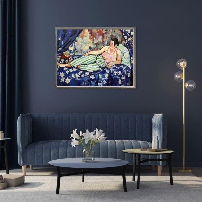 The Blue Room Pre-framed - Champagne Silhouette 30" X 40"