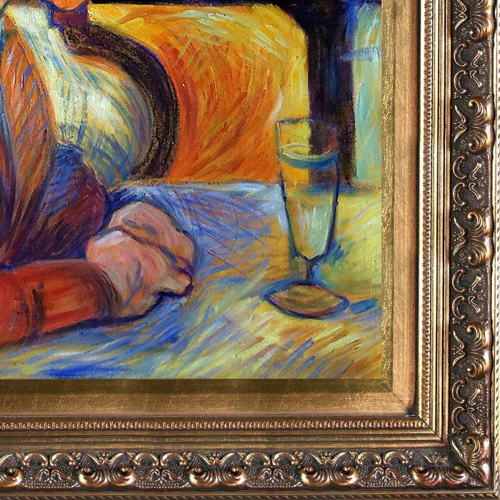 Portrait de Vincent van Gogh, 1887 Preframed - Baroque Antique Gold Frame 20"X24"