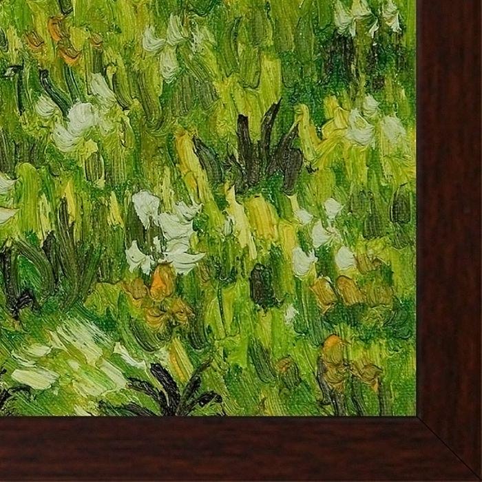 Pine Trees and Dandelions in the Garden of St. Paul Hospital Pre-Framed - Studio Walnut Wood Frame 8