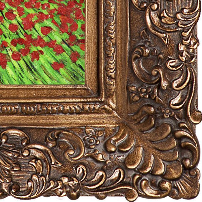 Field of Poppies Pre-Framed - Burgeon Gold Frame 8"X10"