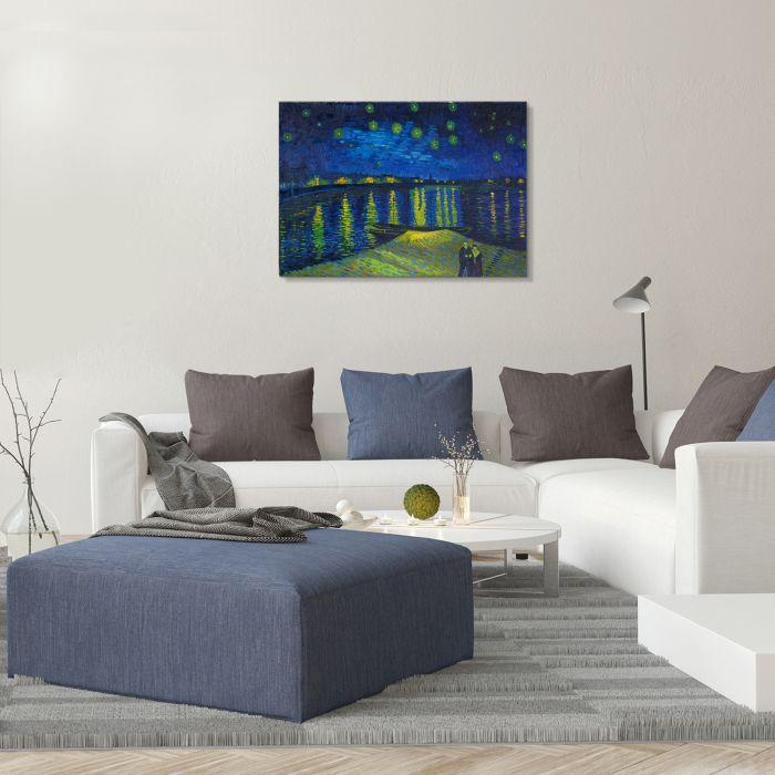 Starry Night Over the Rhone Pre-Framed - Gallery Wrap 24"X36"