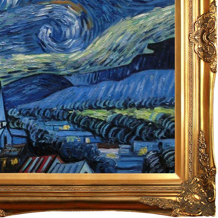 Starry Night Pre-Framed - Victorian Gold Frame 24"X36"