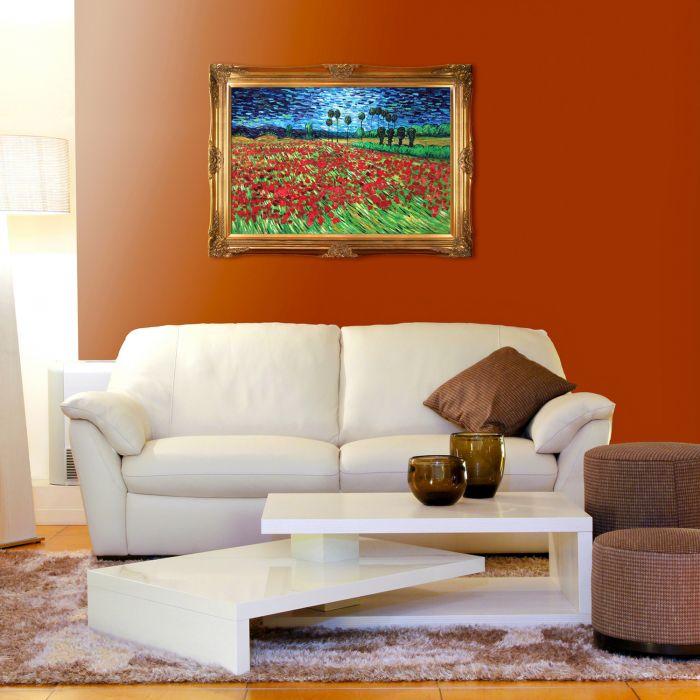 Field of Poppies Pre-Framed - Victorian Gold Frame 24"X36"