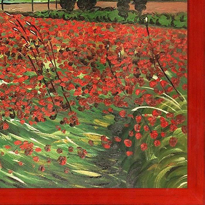 Field of Poppies Pre-Framed - Stiletto Red Frame 24" X 36"