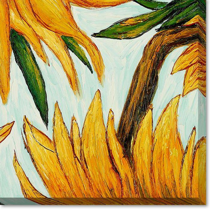 Sunflowers (detail) Pre-Framed - Gallery Wrap 24"X36"