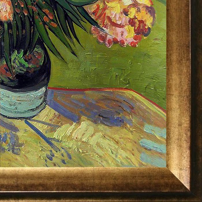 Majolica Jar with Branches of Oleander, 1888 Oil Painting Pre-Framed - Athenian Gold Frame 20"X24"
