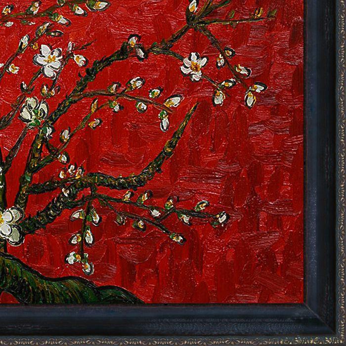 Branches of an Almond Tree in Blossom, Ruby Red Pre-Framed - La Scala Frame