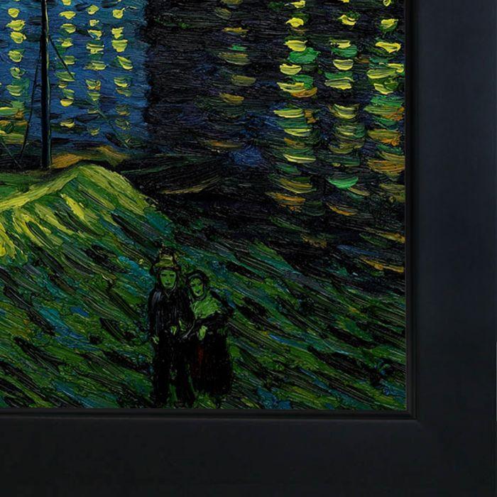 Starry Night Over the Rhone Pre-Framed - New Age Black Frame 24"X24"