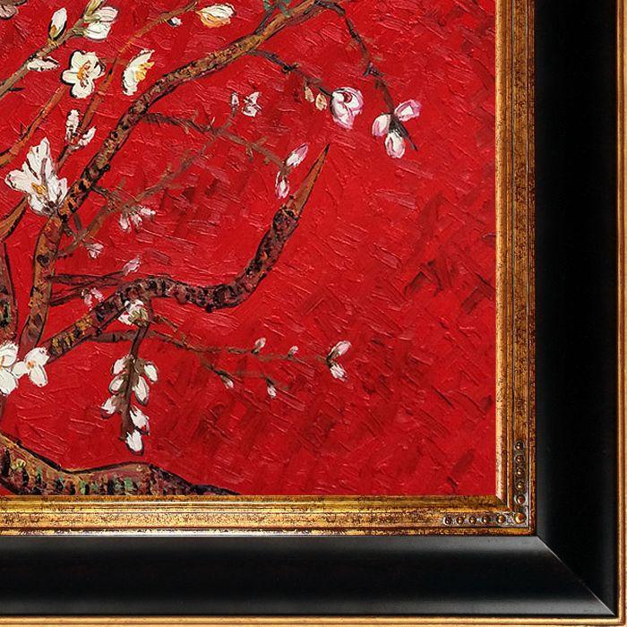 Branches of an Almond Tree in Blossom, Ruby Red Pre-Framed - Opulent Frame 24"X36"