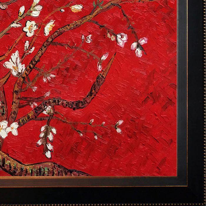 Branches of an Almond Tree in Blossom, Ruby Red Pre-Framed - Veine D'Or Bronze Angled Frame 24"X36"