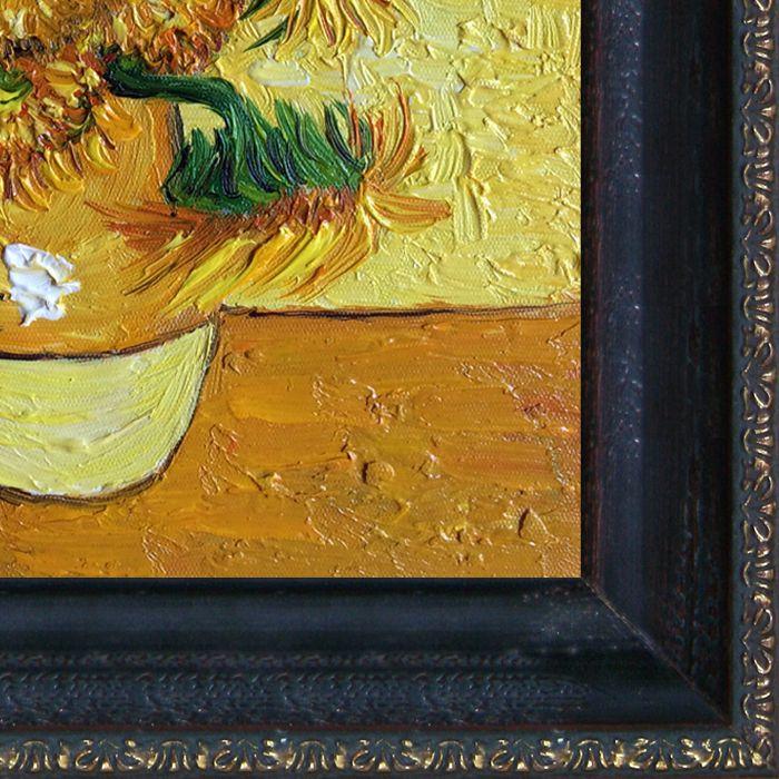Vase with Fifteen Sunflowers Pre-Framed - La Scala Frame 8"X10"