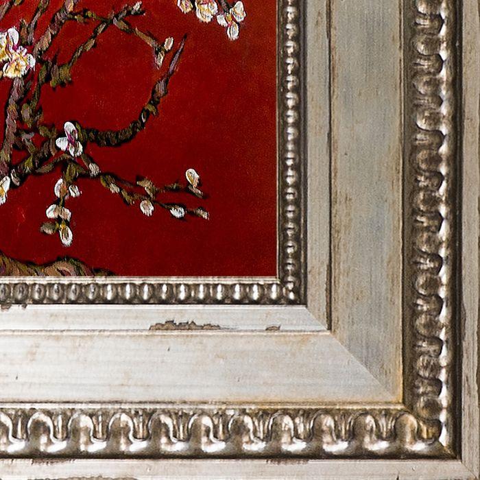 Branches of an Almond Tree in Blossom, Ruby Red Pre-Framed - Versailles Silver King Frame 8" X 10"