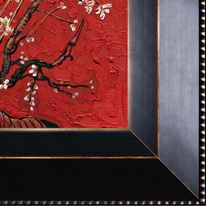 Branches of an Almond Tree in Blossom, Ruby Red Pre-Framed - Veine D'Or Bronze Angled Frame 8"X10"