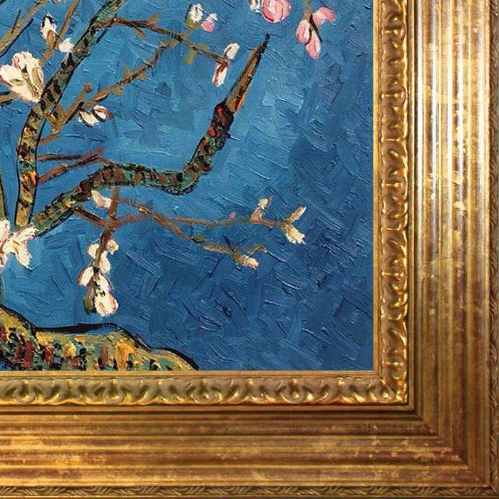 Branches Of An Almond Tree In Blossom Pre-Framed - Vienna Gold Leaf Frame 16"X20"